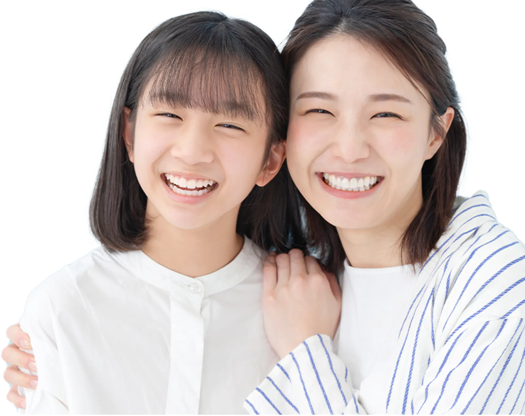 笑顔の親子